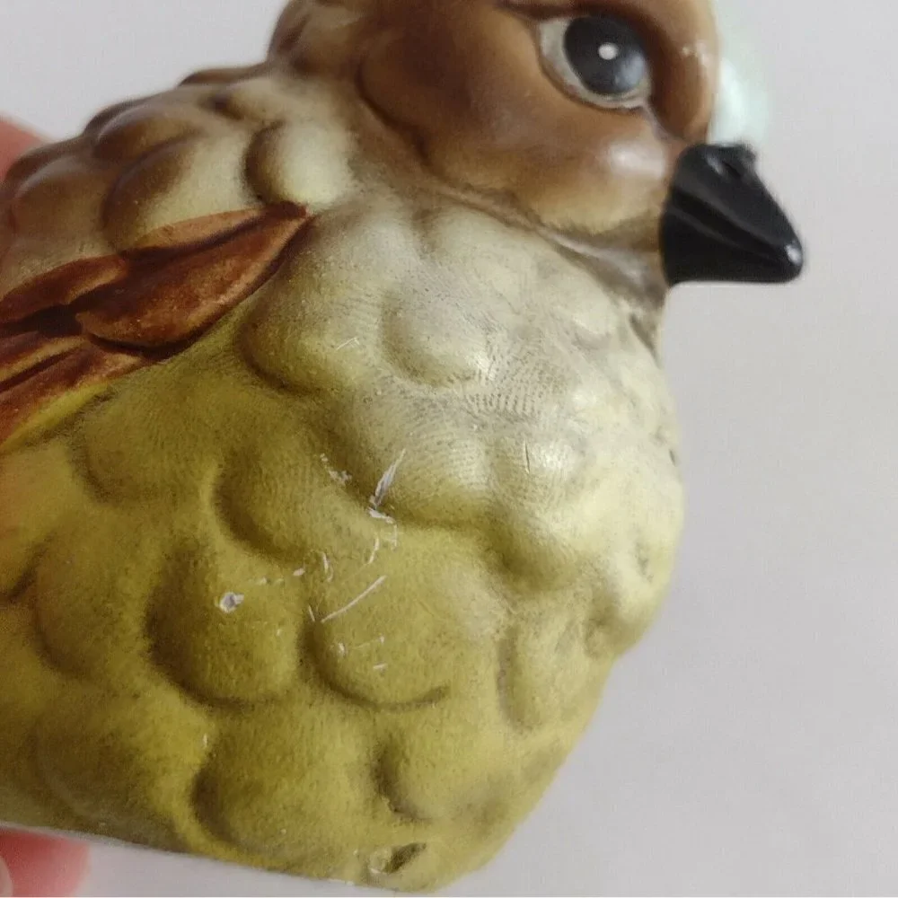 Vintage Josef Originals Hand Painted Bird Candle Holder Figurine Small